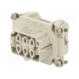 1 pcs x AMPHENOL - C14610B0060001 - Connector: HDC, contact insert, female, C146,heavy|mate E, PIN: 6