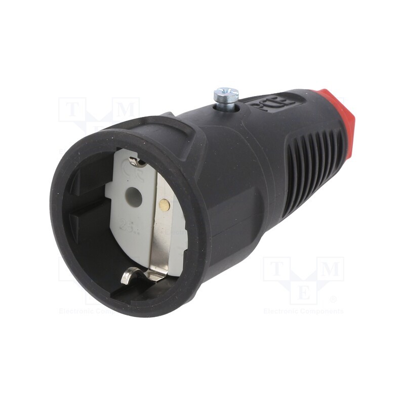 1 pcs x PCE - 2510-SR - Connector: AC supply, female, socket, 2P+PE, 250VAC, 16A, for cable