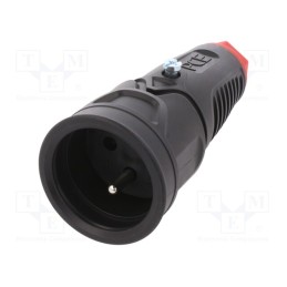 1 pcs x PCE - 2410-SRW - Connector: AC supply, female, socket, 2P+PE, 250VAC, 16A, for cable