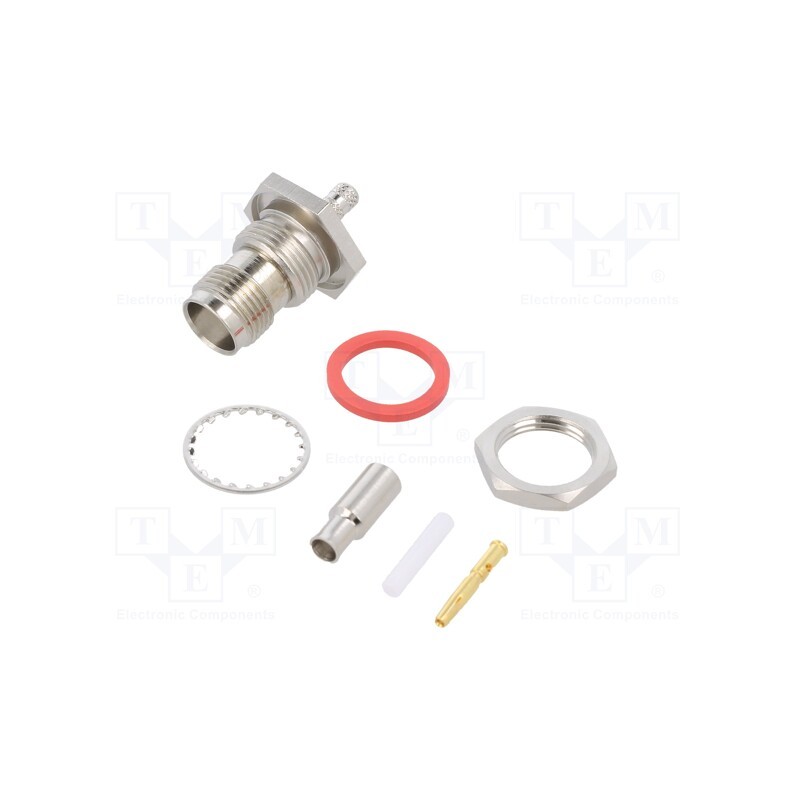 1 pcs x AMPHENOL RF - 031-2318-RFX - Socket, TNC, female, straight, 50Ω, crimped, POM, gold-plated