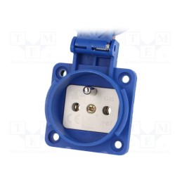 1 pcs x PAWBOL - D.3146 - Connector: AC supply, socket, 2P+PE, 250VAC, 16A, blue, PIN: 3, IP67