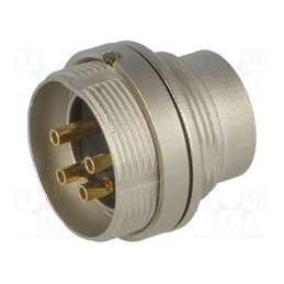 1 pcs x LUMBERG - 0314 04 - Connector: M16, socket, male, soldering, PIN: 4, 5A, 250V, IP68