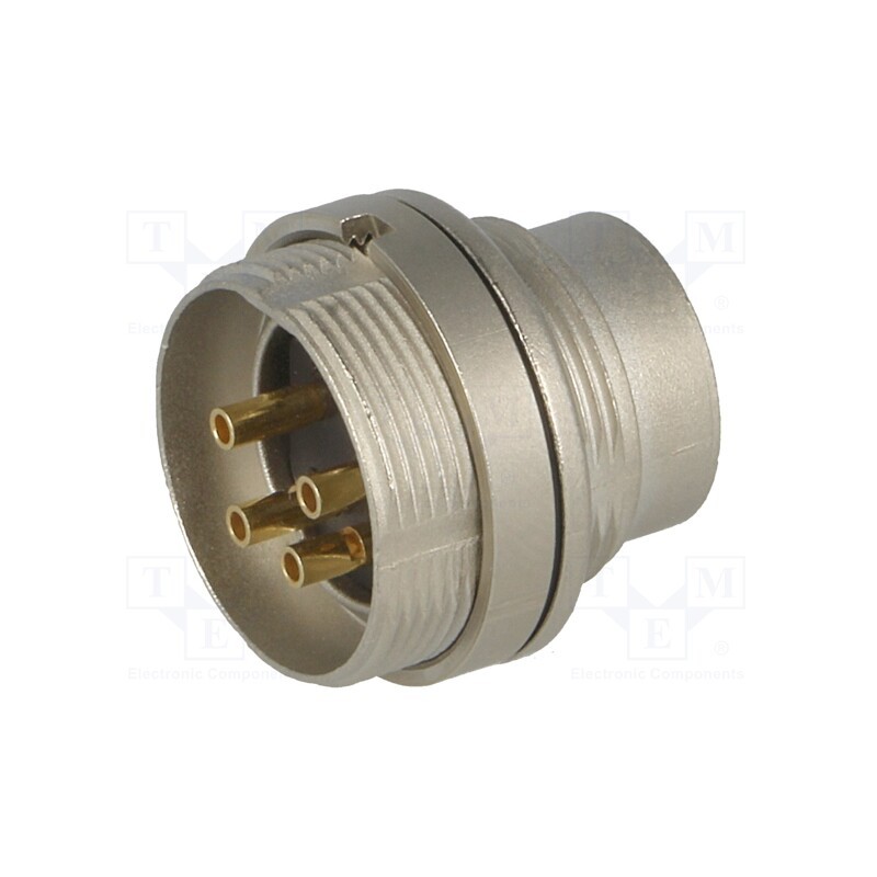 1 pcs x LUMBERG - 0314 04 - Connector: M16, socket, male, soldering, PIN: 4, 5A, 250V, IP68