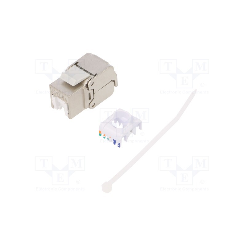 1 pcs x LOGILINK - NK3998 - Socket, RJ45, PIN: 8, Cat: 6a, shielded,Keystone,PoE, Layout: 8p8c