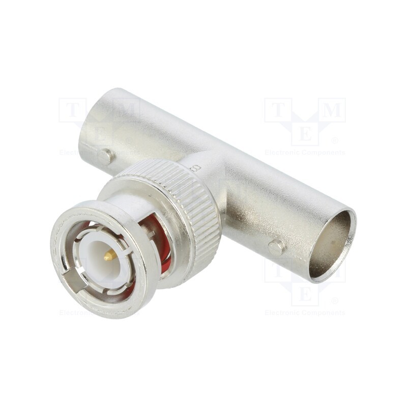 1 pcs x AMPHENOL RF - 112461 - T adapter, BNC socket x2,BNC plug, 50Ω, POM, gold-plated