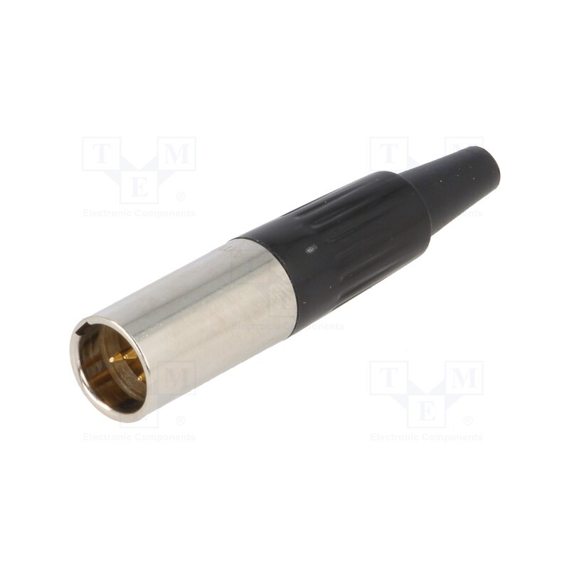 1 pcs x AMPHENOL - AG4M - Plug, XLR mini, male, PIN: 4, for cable, soldering, 5A, 0.5mm2, 3.5mm