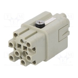 1 pcs x DEGSON ELECTRONICS - DQ-012-FC - Connector: HDC, contact insert, female, DQ, PIN: 12, 12+PE, size D3A