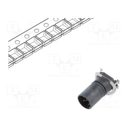 1 pcs x AMPHENOL LTW - MSBS-05PMMT-EE0001 - Socket, M12, PIN: 5, male, B code-Profibus, on PCBs, SMT, 60V, 4A