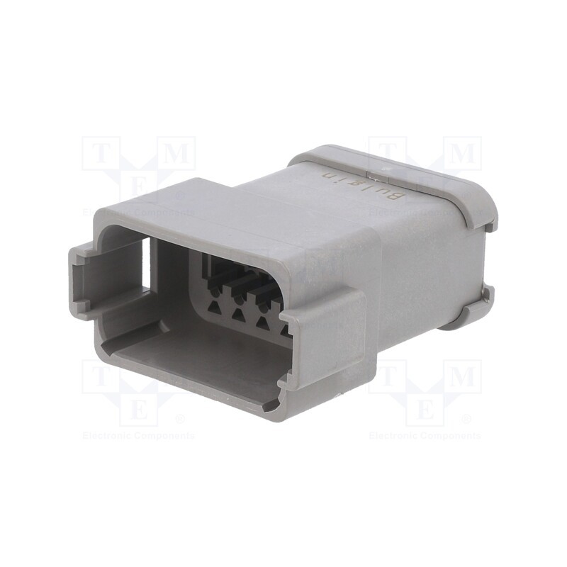 1 pcs x BULGIN - PX0106P12AGY - Connector: wire-wire, PX0, male, plug, for cable, PIN: 12, grey, IP68