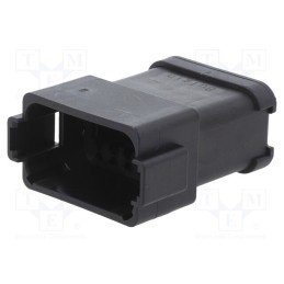 1 pcs x BULGIN - PX0106P12ABK - Connector: wire-wire, PX0, male, plug, for cable, PIN: 12, black