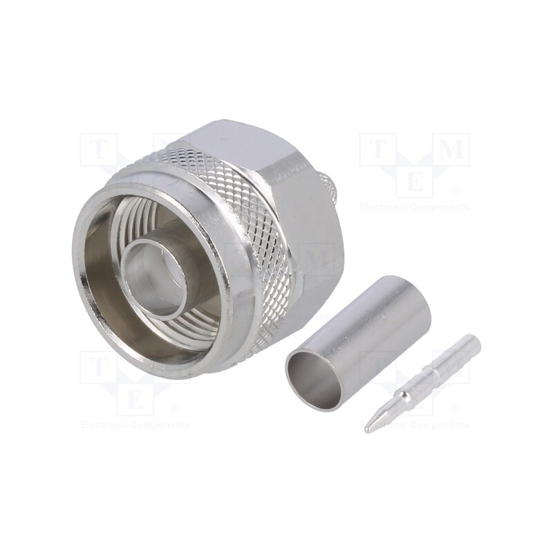 1 pcs x TELEGu00c4RTNER - J01020A0113 - Plug, N, male, straight, 50Ω, RG223,RG400, crimped, for cable, PTFE