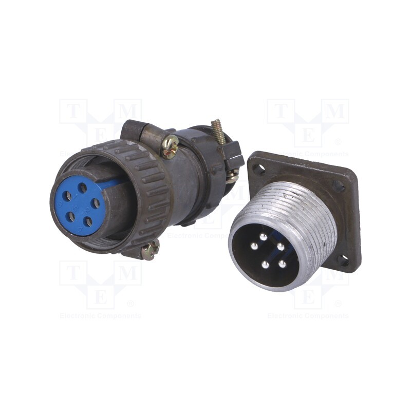 1 pcs x CONNFLY - DS1110-08-05LYP - Connector: circular, socket,plug, DS1110-08, male,female, PIN: 5