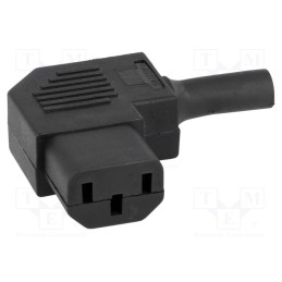 1 pcs x BULGIN - PX0587/SE - Connector: AC supply, plug, female, 10A, 250VAC, IEC 60320, C13 (F)