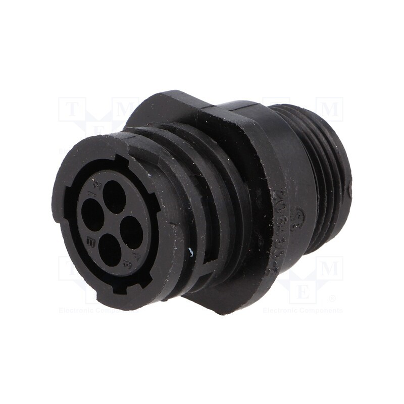 1 pcs x TE Connectivity - 206430-2 - Plug, female, PIN: 4, w/o contacts, CPC Series 1, for cable