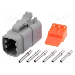 1 pcs x AMPHENOL - ATM06-6S-KIT01 - Connector: wire-wire, ATM, female, plug, for cable, PIN: 6, crimped