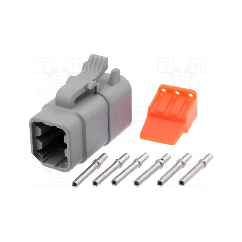 1 pcs x AMPHENOL - ATM06-6S-KIT01 - Connector: wire-wire, ATM, female, plug, for cable, PIN: 6, crimped