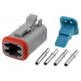 1 pcs x AMPHENOL - AT06-4S-KIT01 - Connector: wire-wire, AT, female, plug, for cable, PIN: 4, crimped
