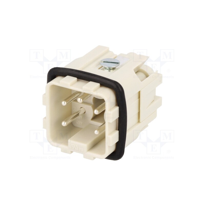 1 pcs x MOLEX - 93601-0133 - Connector: HDC, contact insert, male, S-A, PIN: 5, 4+PE, size 3A