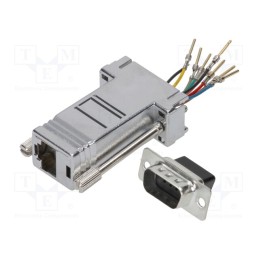 1 pcs x MH CONNECTORS - MHDA9-PMJ8-M-K-RC - Transition: adapter, D-Sub 9pin male,RJ45 socket