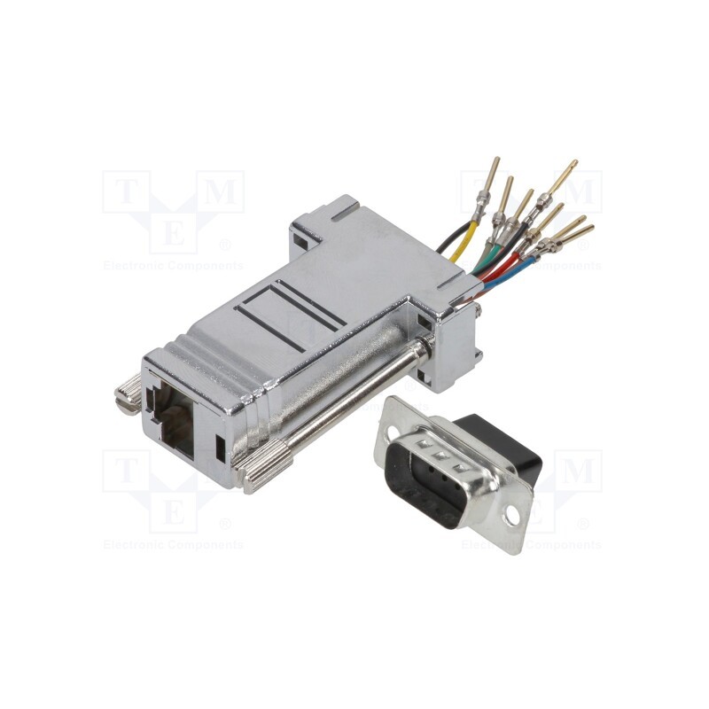 1 pcs x MH CONNECTORS - MHDA9-PMJ8-M-K-RC - Transition: adapter, D-Sub 9pin male,RJ45 socket