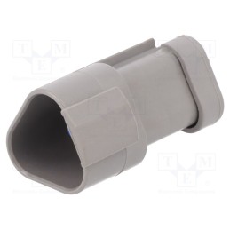 1 pcs x DEUTSCH - DT04-3P-P006 - Connector: wire-wire, DT, male, terminator, PIN: 2, grey, -55÷125°C