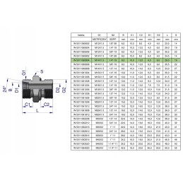 Hydraulic connection m14x1 5 08l x 1 4 Warynski