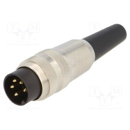 1 pcs x LUMBERG - SV 50/6 - Connector: M16, plug, male, soldering, for cable, PIN: 5, 5A, 250V