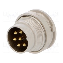 1 pcs x LUMBERG - SGV 60 - Connector: M16, socket, male, soldering, PIN: 6, 5A, 250V, IP40
