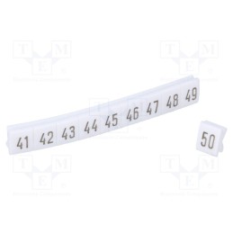 1 pcg x KURANT - DK-Z5/C-4 - Marker, white, Width: 5mm, Marking: 41-50, push-in, 250pcs.