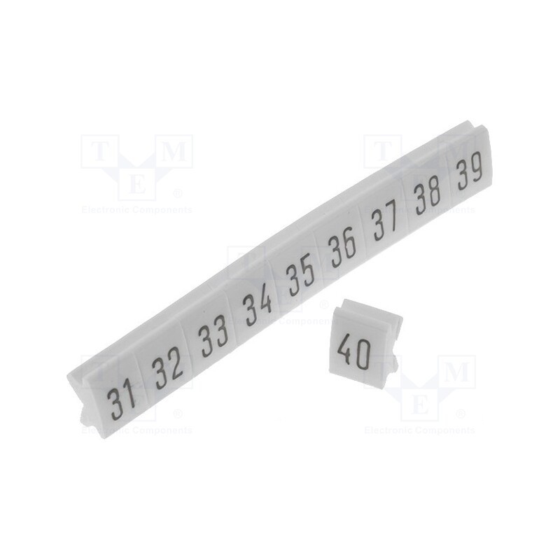 1 pcg x KURANT - DK-Z5/C-3 - Marker, white, Width: 5mm, Marking: 31-40, push-in, 250pcs.