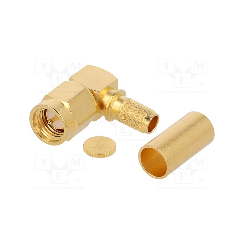 1 pcs x TELEGu00c4RTNER - J01150A0091 - Plug, SMA, male, angled 90°, 50Ω, B9907,KX15,RG58C/U, for cable