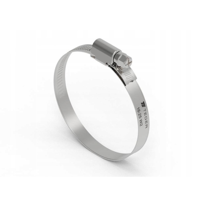 Clamping band 16 25 worm clamp w2 steel n