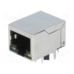 1 pcs x Amphenol Communications Solutions - LMJ3628844TA753 - Socket, RJ45, PIN: 8, shielded,with LED, Layout: 8p8c, THT