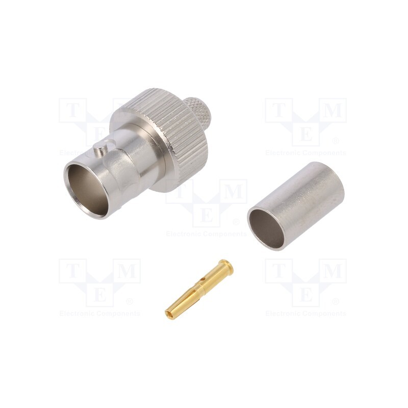 1 pcs x TELEGu00c4RTNER - J01003A1369 - Plug, BNC, female, straight, 75Ω, 8241 Belden,KX6A,RG59B/U, PTFE