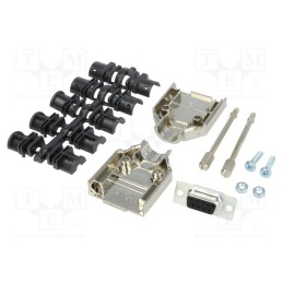 1 pcs x ENCITECH - 6355-0031-11 - D-Sub, PIN: 9, plug, female, soldering, for cable, black