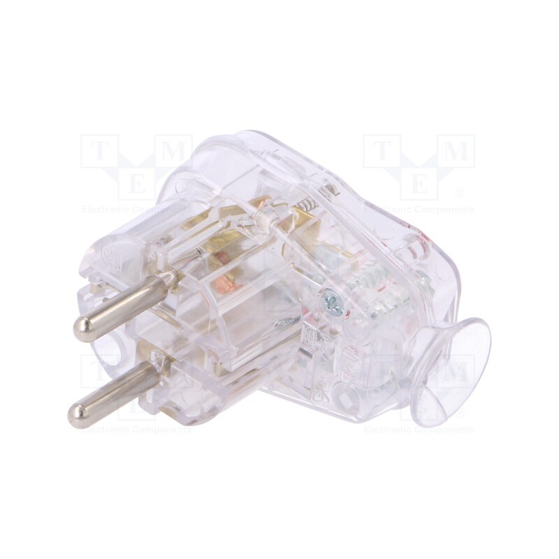 1 pcs x TIMEX-ELEKTRO - AWA-ŁK TR - Connector: AC supply, male, plug, 2P+PE, 250VAC, 16A, for cable