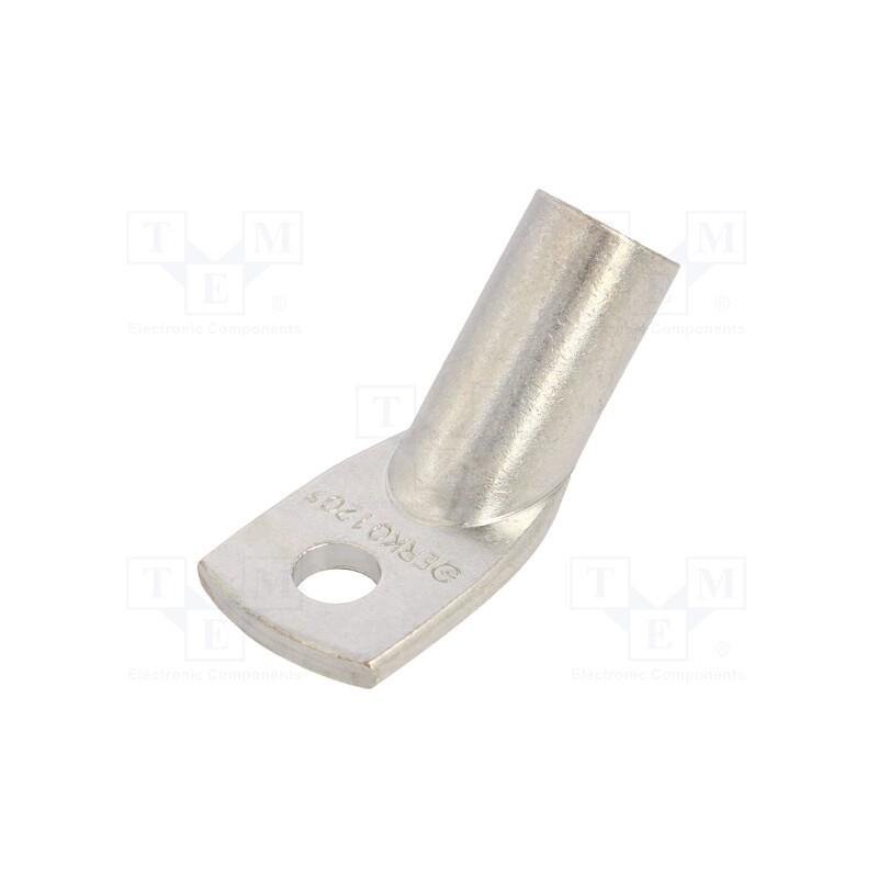 1 pcs x ERKO - KCS45_10-120/1 - Tip: ring tube, M10, 120mm2, crimped, for cable, angled 45°, tinned