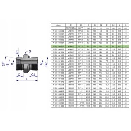 Hydraulic connection m14x1 5 08l x 3 8 Warynski