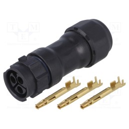 1 pcs x AMPHENOL LTW - CC-03BMFA-QL8LPP - Connector: circular, female, plug, crimped, PIN: 3, 14AWG÷12AWG