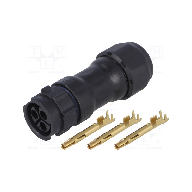 1 pcs x AMPHENOL LTW - CC-03BMFA-QL8LPP - Connector: circular, female, plug, crimped, PIN: 3, 14AWG÷12AWG