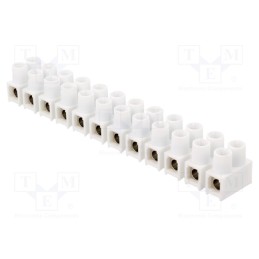 1 pcs x SIMET - 22612216 - Terminal block, screw terminal, 16mm2, 400V, 76A, ways: 12, white