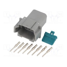 1 pcs x AMPHENOL - AT04-08PA-KIT01 - Connector: wire-wire, AT, male, plug, for cable, PIN: 8, crimped