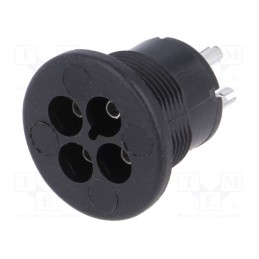 1 pcs x BULGIN - SA2368 - Connector: circular, socket, female, PIN: 3, tinned, soldering, 3A