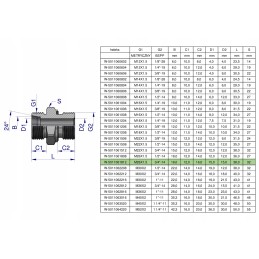 Hydraulic connection bb m26x1 5 x 3 4 Warynski