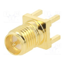 1 pcs x AMPHENOL RF - 132134RP - Plug, RP-SMA, male,reverse, straight, 50Ω, THT, for cable, PTFE