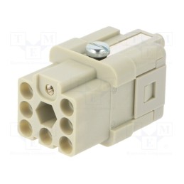 1 pcs x AMPHENOL - C14610B00750012 - Connector: HDC, contact insert, female, C146,heavy|mate Q, PIN: 8