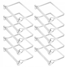 Locking pin, galvanized steel wire, spring, 10 pcs