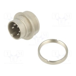 1 pcs x BINDER - 09 0315 00 05 - Connector: M16, socket, male, soldering, PIN: 5, 6A, 150V, straight