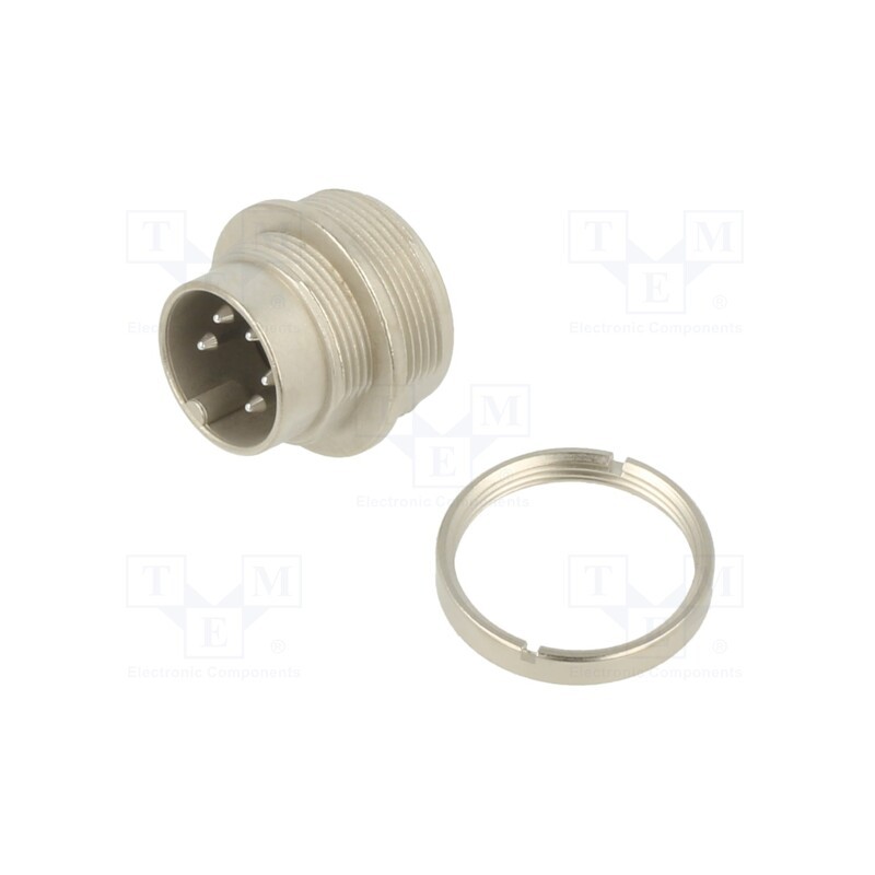 1 pcs x BINDER - 09 0315 00 05 - Connector: M16, socket, male, soldering, PIN: 5, 6A, 150V, straight