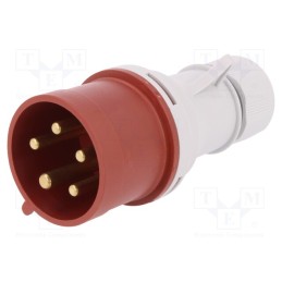 1 pcs x PAWBOL - B.1032 - Connector: AC supply 3-phase, plug, male, 32A, 400VAC, IEC 60309